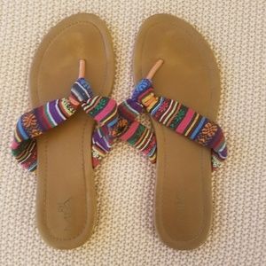 Multi colored sandals
